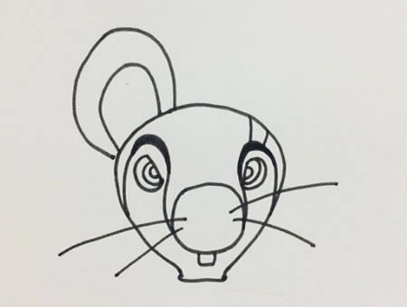 黑猫警长一只耳简笔画