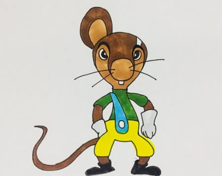 黑猫警长一只耳简笔画