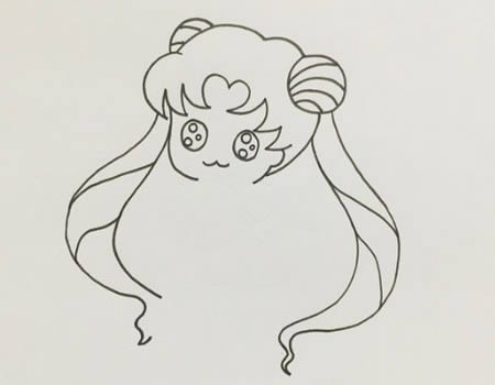 美少女战士简笔画带涂色 美少女战士简笔画带涂色