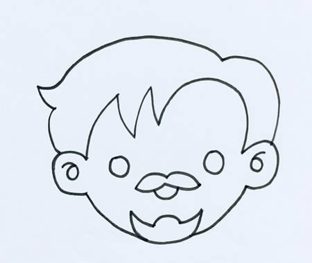 奇异博士简笔画步骤 奇异博士简笔画步骤