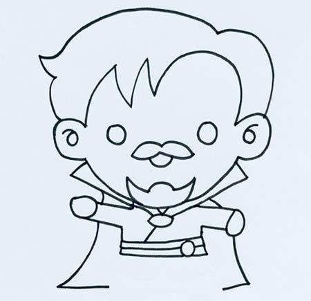 奇异博士简笔画步骤 奇异博士简笔画步骤