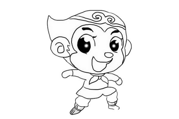 卡通风格的孙悟空简笔画 卡通风格的孙悟空简笔画