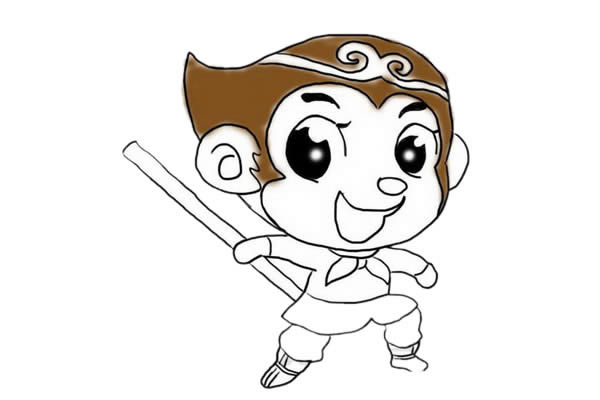 卡通风格的孙悟空简笔画 卡通风格的孙悟空简笔画