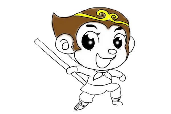 卡通风格的孙悟空简笔画 卡通风格的孙悟空简笔画