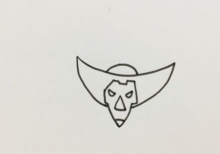 简单霸气的哥莫拉怪兽简笔画