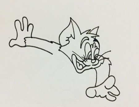 猫和老鼠汤姆猫的简笔画 猫和老鼠汤姆猫的简笔画