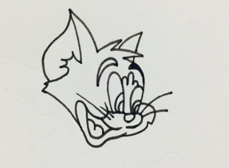 猫和老鼠汤姆猫的简笔画 猫和老鼠汤姆猫的简笔画
