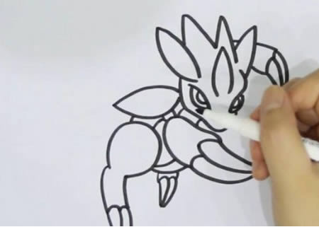 简单的穿山王简笔画步骤