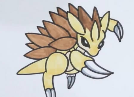 简单的穿山王简笔画步骤