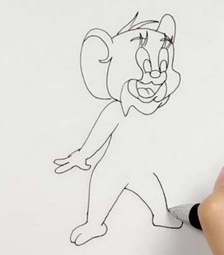 猫和老鼠杰瑞简笔画步骤