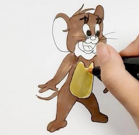 猫和老鼠杰瑞简笔画步骤