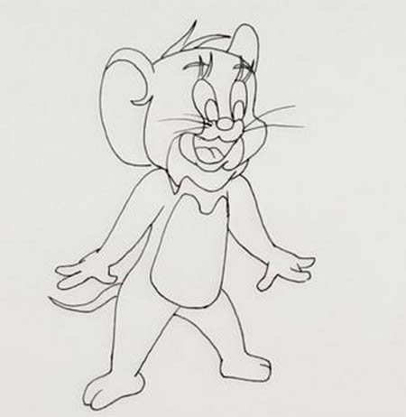 猫和老鼠杰瑞简笔画步骤