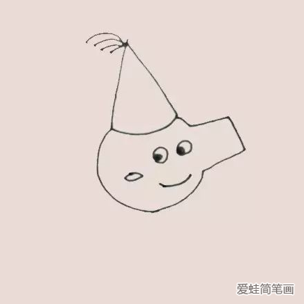 拿着气球的小猪佩奇简笔画 拿着气球的小猪佩奇简笔画