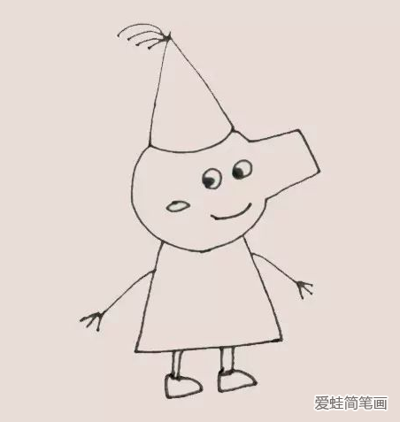 拿着气球的小猪佩奇简笔画 拿着气球的小猪佩奇简笔画