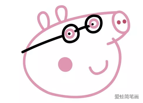 小猪佩奇猪爸爸简笔画教程 小猪佩奇猪爸爸简笔画教程