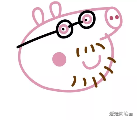 小猪佩奇猪爸爸简笔画教程 小猪佩奇猪爸爸简笔画教程