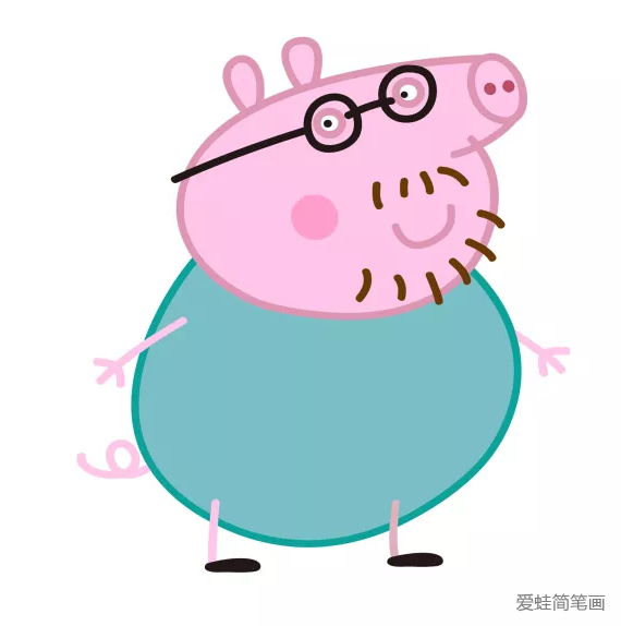 小猪佩奇猪爸爸简笔画教程 小猪佩奇猪爸爸简笔画教程