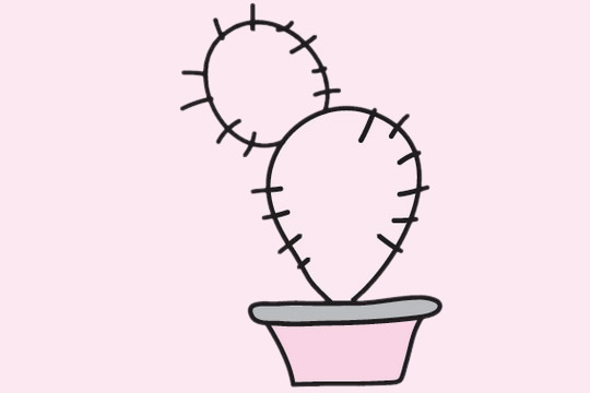 三款关于仙人掌的简笔画