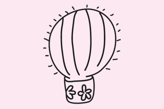 仙人球的简单画法