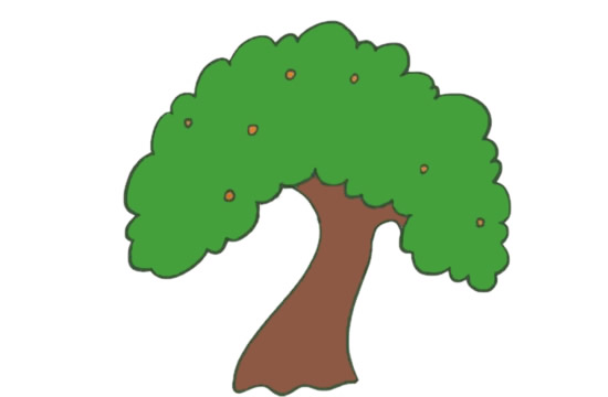 简单漂亮的果树简笔画