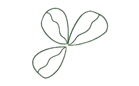 带颜色的三叶草简笔画怎么画