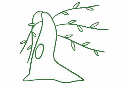 关于柳树的简笔画教程