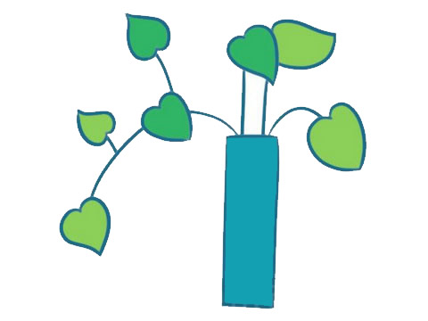 绿萝怎么画简单又漂亮