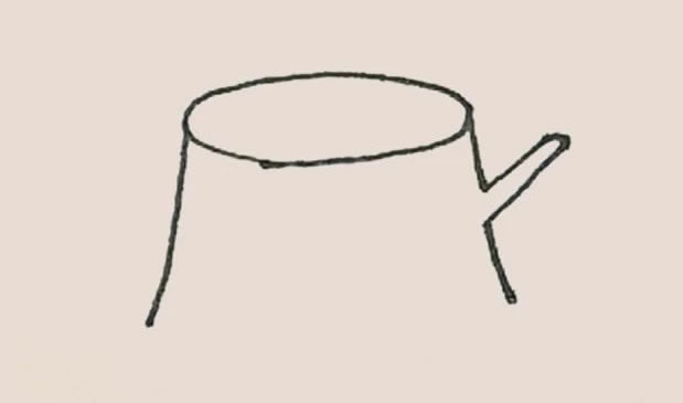 带颜色的树桩简笔画怎么画