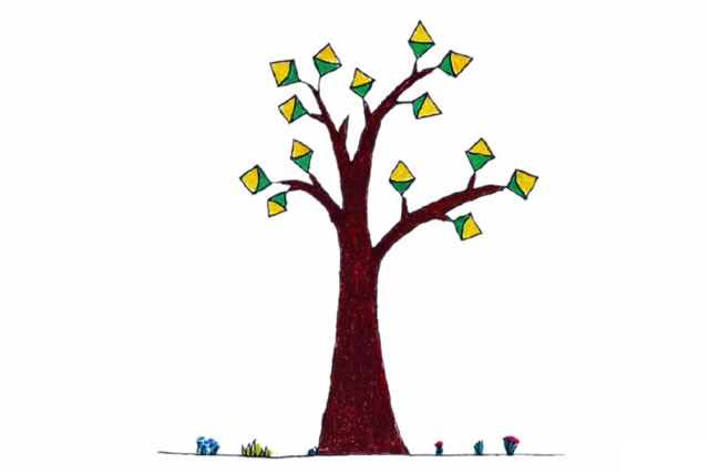 一组漂亮的大树简笔画大全