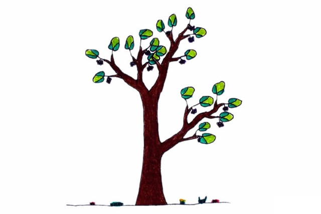 一组漂亮的大树简笔画大全