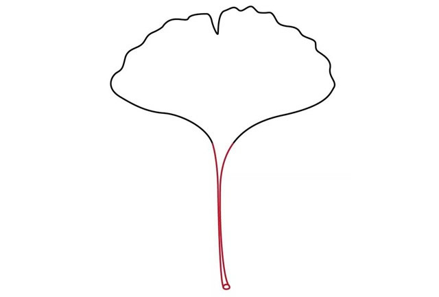 黄色的银杏叶简笔画教程