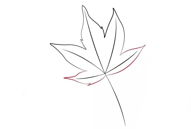 带颜色的枫叶简笔画怎么画
