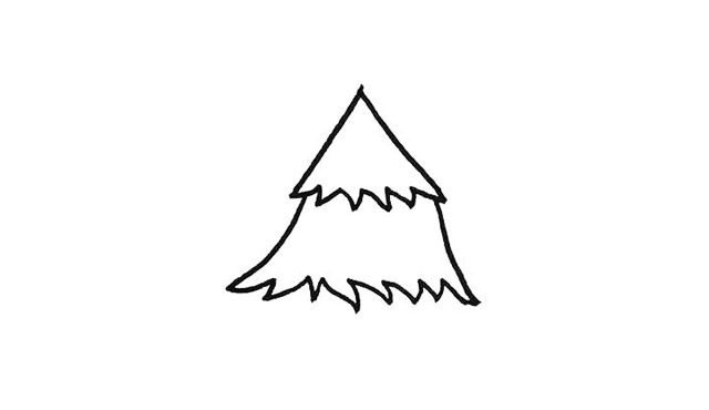 儿童学画松树简笔画步骤教程