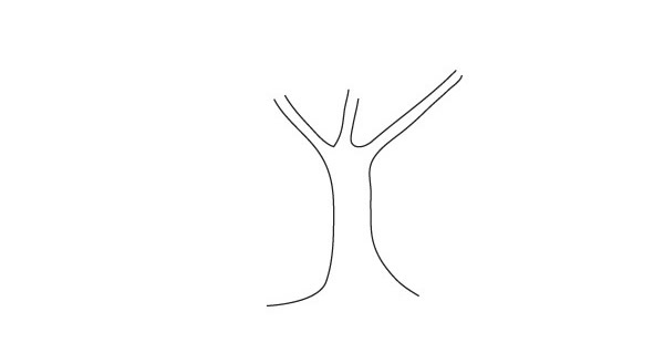 四步学会画一颗简单的大树