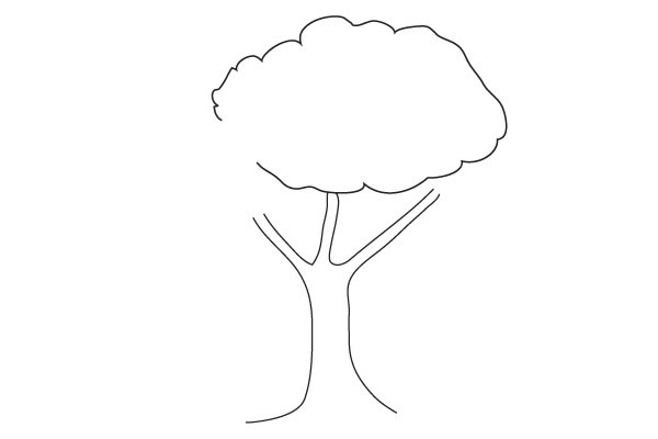 四步学会画一颗简单的大树