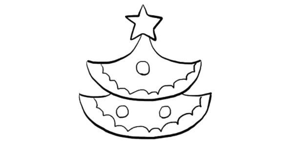 可爱的圣诞树简笔画步骤教程