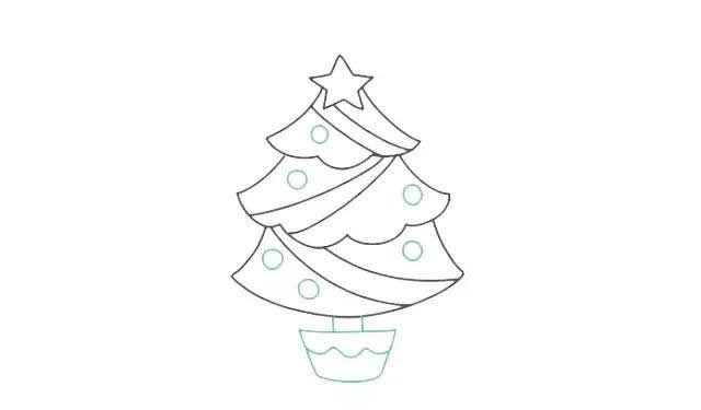 好看的圣诞树怎么画