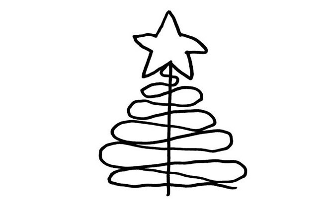 5款简单的圣诞树简笔画