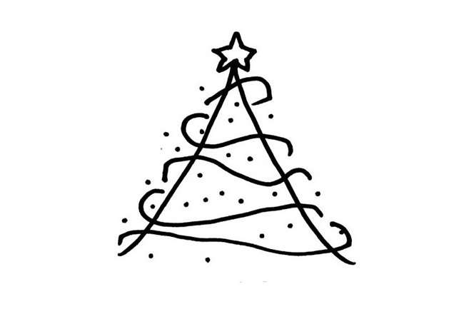 5款简单的圣诞树简笔画