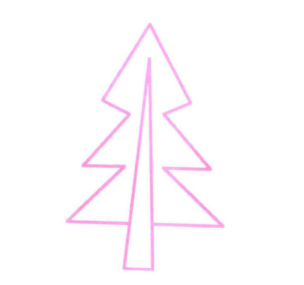 两颗小松树的简笔画