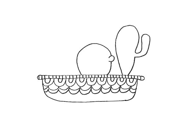 彩色的仙人掌简笔画教程