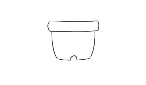 漂亮的盆栽仙人球简笔画教程