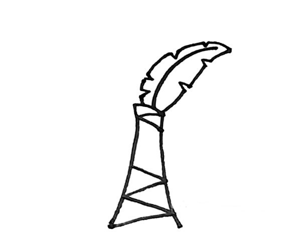 儿童学画芭蕉树简笔画步骤教程