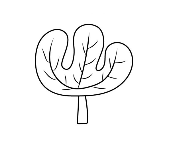 简单涂色的大树简笔画(简笔大树的画法最简单)