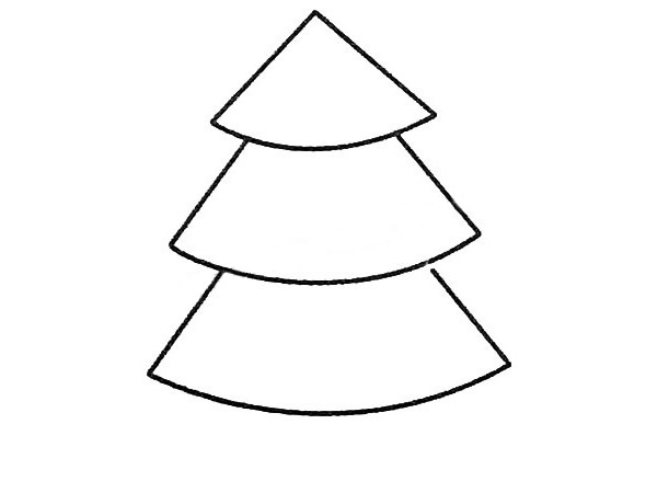 四步画出松树简笔画步骤