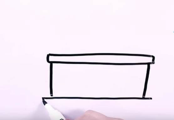 五步画出仙人掌盆栽简笔画