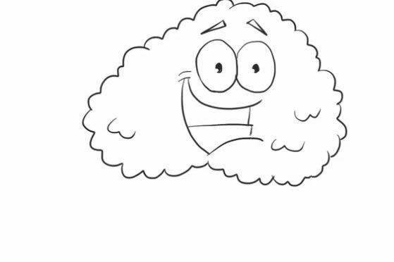 开心的卡通大树简笔画教程