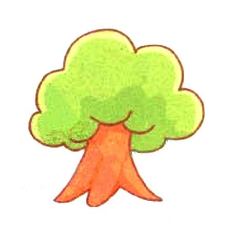 三步画一棵大树带颜色(手抄报画一棵大树)