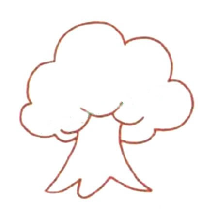 三步画一棵大树带颜色