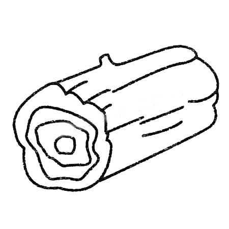 一块木头的简笔画(一根木头简笔画)